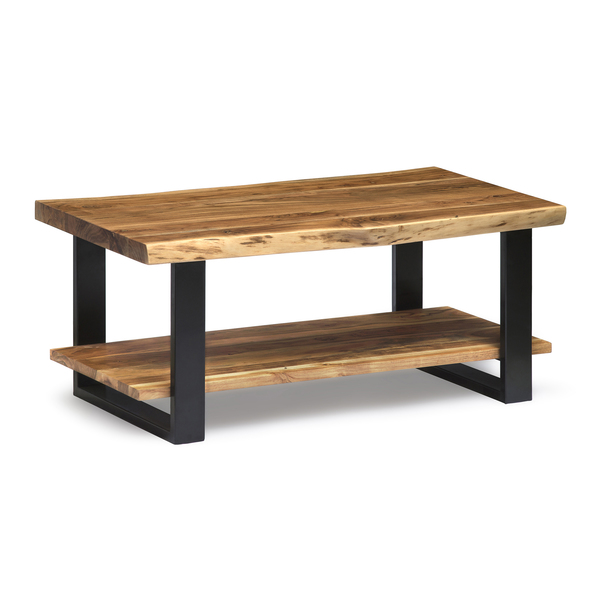 Alaterre Furniture Alpine Natural Live Edge Wood Coffee Table, Height: 18 AWAA1120S